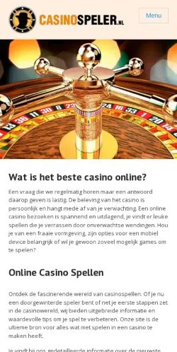 Anteprima del sito Casinospeler, media di Paesi Bassi per articoli sponsorizzati