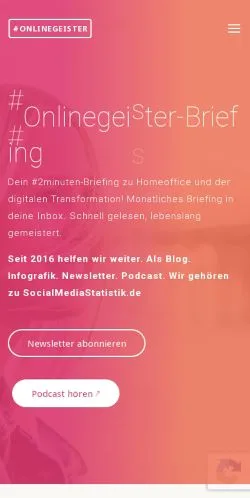 Anteprima del sito Onlinegeister, media di Germania per articoli sponsorizzati