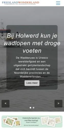 Anteprima del sito FrieslandWonderland, media di Paesi Bassi per articoli sponsorizzati
