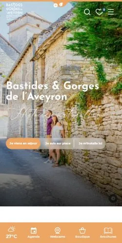 Anteprima del sito Bastides & Gorges de l’Aveyron, media di Francia per articoli sponsorizzati