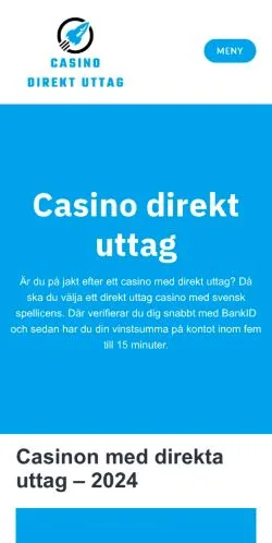 스폰서 기사용 스웨덴 매체 Casino Direkt Uttag 사이트 미리보기