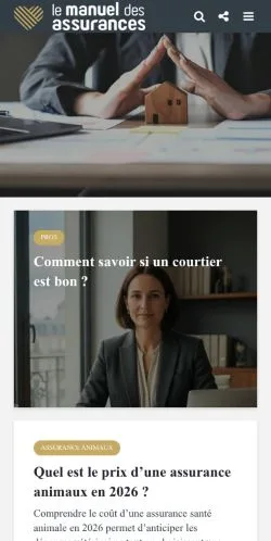 Anteprima del sito Le Manuel Des Assurances, media di Francia per articoli sponsorizzati