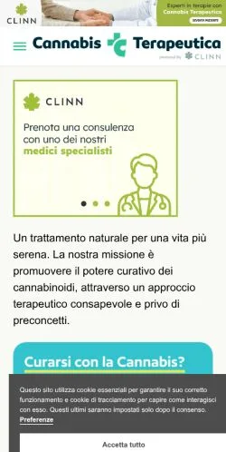 Anteprima del sito Cannabis Terapeutica, media di Italia per articoli sponsorizzati