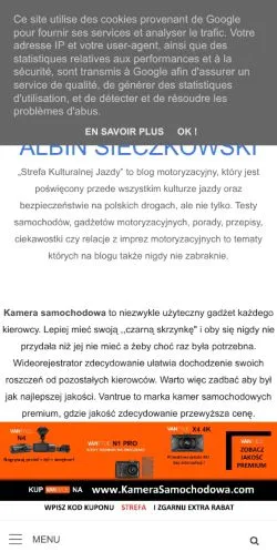 Podgląd witryny Strefa Kulturalnej Jazdy, medium z kraju Polska do artykułów sponsorowanych