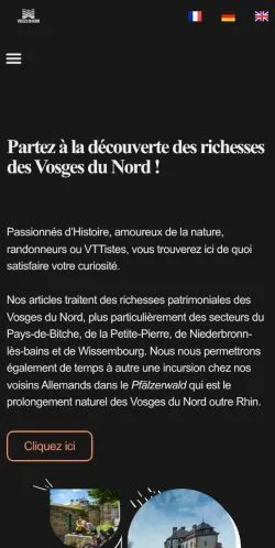스폰서 기사용 프랑스 매체 Vosges du Nord 사이트 미리보기