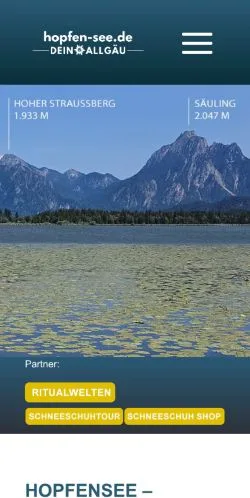 Anteprima del sito Hopfensee im Allgäu, media di Germania per articoli sponsorizzati