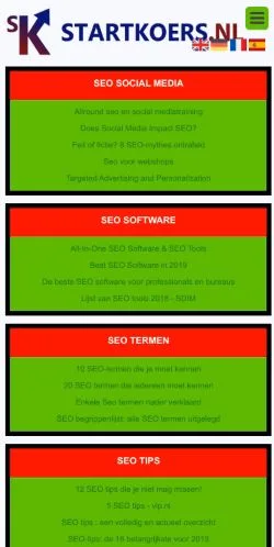Podgląd witryny Alles Over SEO, medium z kraju Holandia do artykułów sponsorowanych