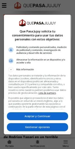 Anteprima del sito Que Pasa Jujuy, media di Argentina per articoli sponsorizzati