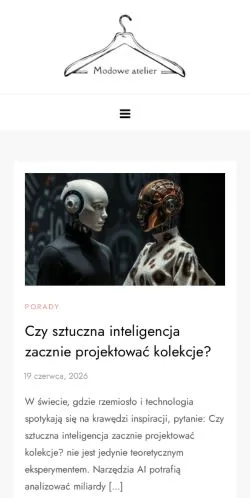 Podgląd witryny Modowe Atelier, medium z kraju Polska do artykułów sponsorowanych
