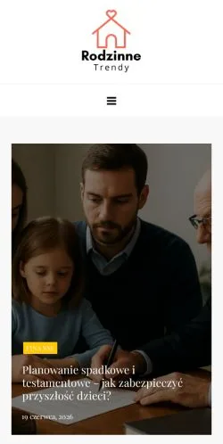 Voorbeeld van de site Rodzinne Trendy, medium uit Polen voor gesponsorde artikelen