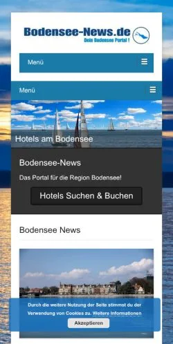 Podgląd witryny Bodensee-News.de Dein Bodensee Portal, medium z kraju Niemcy do artykułów sponsorowanych