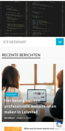 Vista previa del sitio ICT detavast, medio de Países Bajos para artículos patrocinados