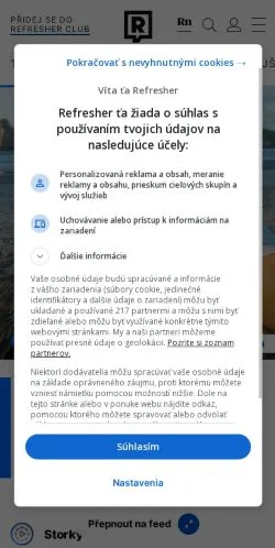 スポンサード記事向けのチェコメディア、Refresherのサイトプレビュー