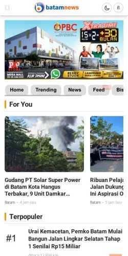 Anteprima del sito Batamnews, media di Indonesia per articoli sponsorizzati
