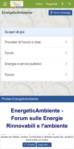 스폰서 기사용 이탈리아 매체 EnergeticAmbiente 사이트 미리보기