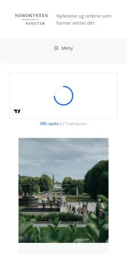 스폰서 기사용 노르웨이 매체 Nordkysten 사이트 미리보기