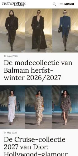 スポンサード記事向けのオランダメディア、Trendystyleのサイトプレビュー