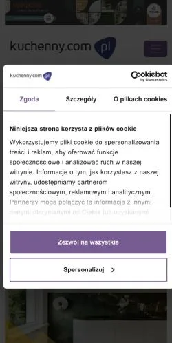 Anteprima del sito Kuchenny, media di Polonia per articoli sponsorizzati