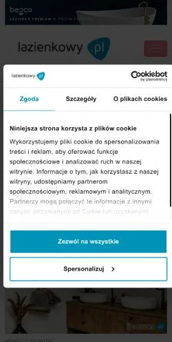 Podgląd witryny Łazienki, medium z kraju Polska do artykułów sponsorowanych