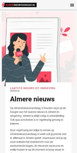 Anteprima del sito Almerenieuwsvandaag, media di Paesi Bassi per articoli sponsorizzati