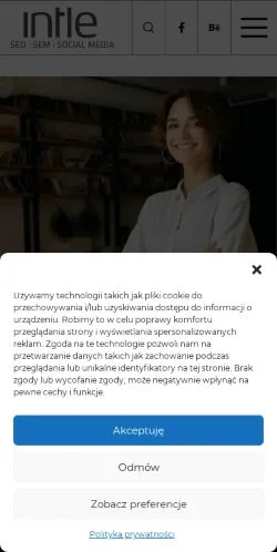 Aperçu du site Agencja Interaktywna INTLE, média de Pologne pour articles sponsorisés