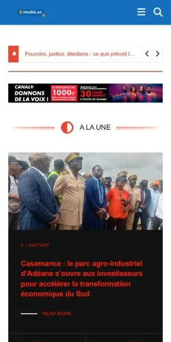Aperçu du site - EmediaSN, média de France pour articles sponsorisés