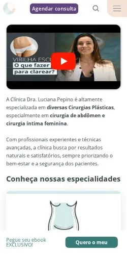 Anteprima del sito Clínica Dra. Luciana Pepino, media di Brasile per articoli sponsorizzati