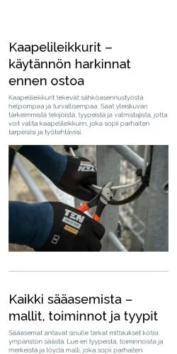 Podgląd witryny rakennatoimintaa.fi, medium z kraju Finlandia do artykułów sponsorowanych