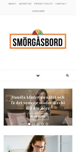 스폰서 기사용 스웨덴 매체 Smorgasbord.nu 사이트 미리보기
