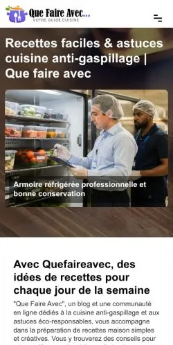 Anteprima del sito Quefaireavec, media di Francia per articoli sponsorizzati