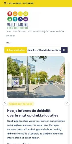 Anteprima del sito Verkeer & Vervoer, media di Paesi Bassi per articoli sponsorizzati