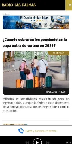 Anteprima del sito Radio Las Palmas, media di Spagna per articoli sponsorizzati