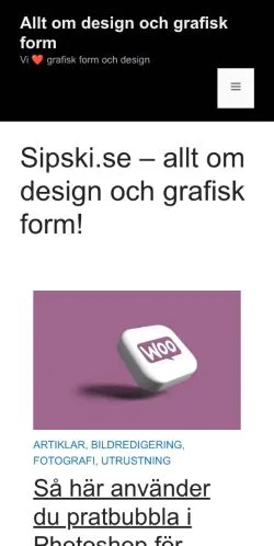 Voorbeeld van de site Sipski, medium uit Zweden voor gesponsorde artikelen