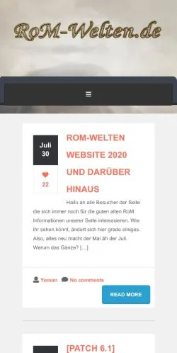 Podgląd witryny RoM-Welten, medium z kraju Niemcy do artykułów sponsorowanych