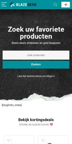 Podgląd witryny Blazedesk, medium z kraju Holandia do artykułów sponsorowanych
