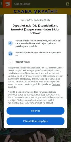Anteprima del sito Copeslietas, media di Stati Uniti per articoli sponsorizzati