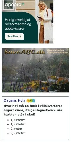 Forhåndsvisning av nettstedet HaveABC, medium fra Danmark for sponsede artikler