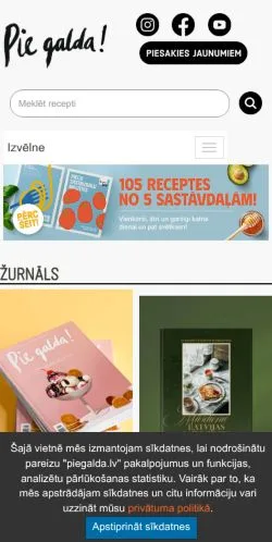 Podgląd witryny Pie Galda, medium z kraju Łotwa do artykułów sponsorowanych