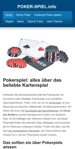 Anteprima del sito Pokerspiel, media di Germania per articoli sponsorizzati
