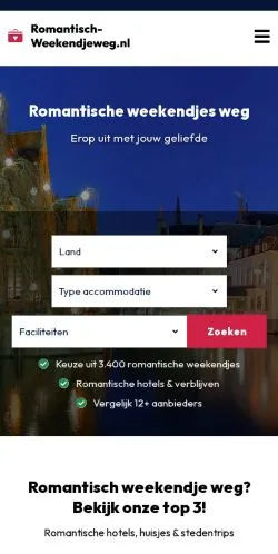 Podgląd witryny Romantisch Weekendje Weg, medium z kraju Holandia do artykułów sponsorowanych