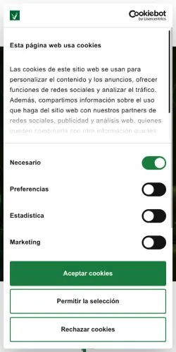 Voorbeeld van de site SEAS, medium uit Spanje voor gesponsorde artikelen