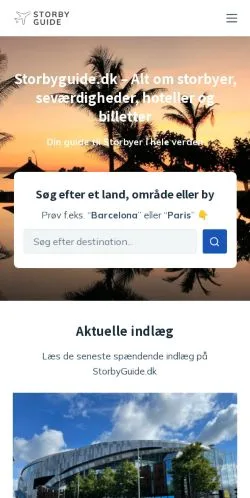 Vorschau der Website Storbyguide, Medium aus Dänemark für gesponserte Artikel