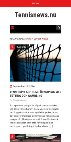 Vista previa del sitio Tennisnews, medio de Estados Unidos para artículos patrocinados