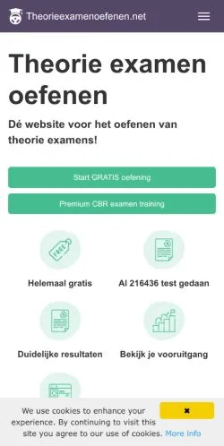 스폰서 기사용 네덜란드 매체 TheorieExamenOefenen 사이트 미리보기