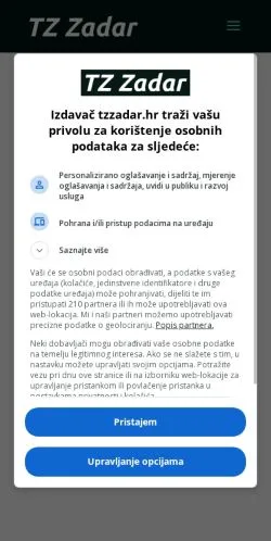 Anteprima del sito Znanje Je Moć, media di Stati Uniti per articoli sponsorizzati
