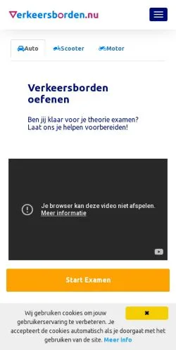 Anteprima del sito Verkeersborden, media di Paesi Bassi per articoli sponsorizzati
