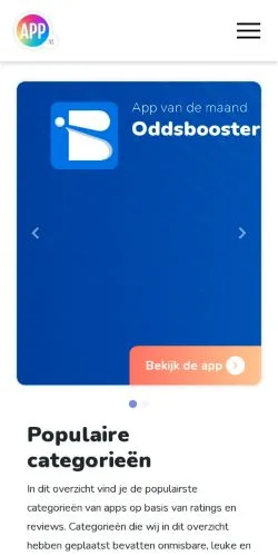 Forhåndsvisning av nettstedet App.nl, medium fra Nederland for sponsede artikler
