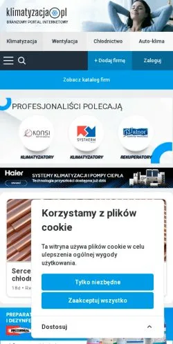 Anteprima del sito HVACR Biznes, media di Polonia per articoli sponsorizzati