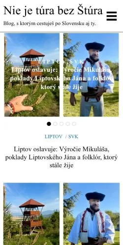 Vista previa del sitio Nie Je Túra Bez Štúra, medio de Eslovaquia para artículos patrocinados
