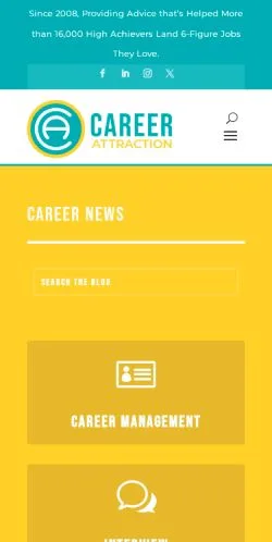 スポンサード記事向けのアメリカ合衆国メディア、Career Attractionのサイトプレビュー